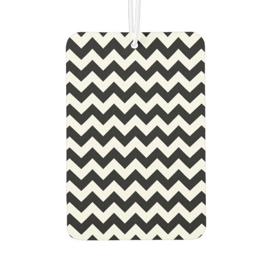 Zwart-wit zigzag patroon, Chevron Pattern Luchtverfrisser (Achterkant)