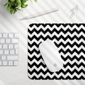 Zwart-wit zigzag patroon, Chevron Pattern Muismat