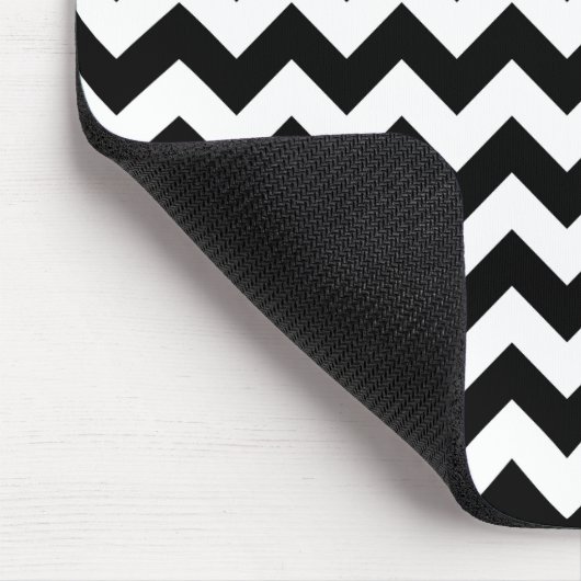Zwart-wit zigzag patroon, Chevron Pattern Muismat (Hoek)