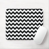 Zwart-wit zigzag patroon, Chevron Pattern Muismat (Met muis)