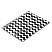 Zwart-wit zigzag patroon, Chevron Pattern Notitieboek (Linkerzijde)