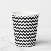 Zwart-wit zigzag patroon, Chevron Pattern Papieren Bekers (Voorkant)