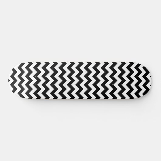 Zwart-wit zigzag patroon, Chevron Pattern Persoonlijk Skateboard (Horizontaal)