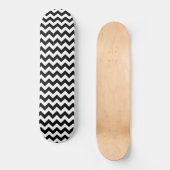 Zwart-wit zigzag patroon, Chevron Pattern Persoonlijk Skateboard (Voorkant)