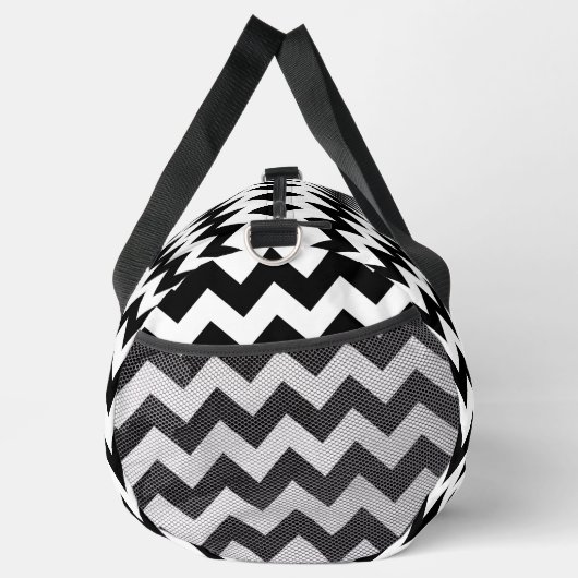 Zwart-wit zigzag patroon, Chevron Pattern Plunjezak (Rechts)