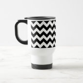 Zwart-wit zigzag patroon, Chevron Pattern Reisbeker (Links)