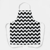 Zwart-wit zigzag patroon, Chevron Pattern Schort (Voorkant)