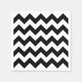 Zwart-wit zigzag patroon, Chevron Pattern Servet (Voorkant)