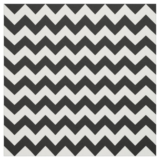 Zwart-wit zigzag patroon, Chevron Pattern Stof (Swatch)