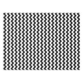 Zwart-wit zigzag patroon, Chevron Pattern Tafelkleed (Voorkant (Horizontaal))