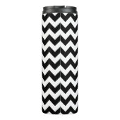 Zwart-wit zigzag patroon, Chevron Pattern Thermosbeker (Achterkant)
