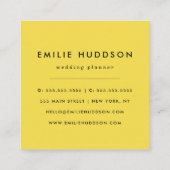 Zwart-wit zigzag patroon, Chevron Pattern Vierkante Visitekaartje (Achterkant)