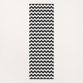 Zwart-wit zigzag patroon, Chevron Pattern Yogamat (Voorkant)