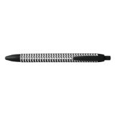 Zwart-wit zigzag patroon, Chevron Pattern Zwarte Inkt Pen (Achterkant)