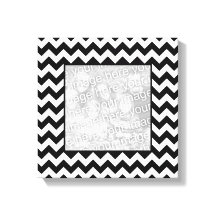 Zwart-wit Zigzag Square Border Foto