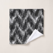 Zwart-wit zigzagmotief bad handdoek (Wasdoekje)