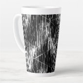 Zwart-wit zigzagmotief latte mok (Linkerhoek)