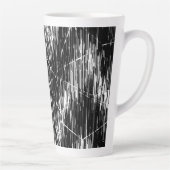 Zwart-wit zigzagmotief latte mok (Rechts)