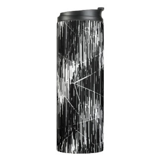 Zwart-wit zigzagmotief thermosbeker