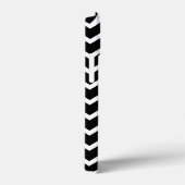 Zwart-wit zigzagpatroon. Case-Mate iPhone case (Achterkant / Rechts)