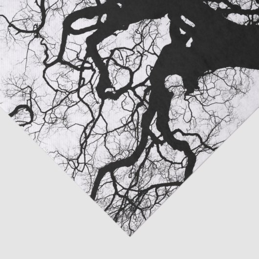 Zwart-wit zilhouet tissuepapier (Detail)