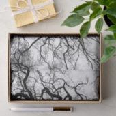 Zwart-wit zilhouet tissuepapier (Geschenk)