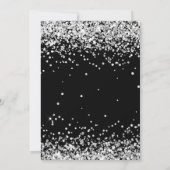 Zwart Wit Zilver 18e Verjaardagsfeestje Kaart (Achterkant)