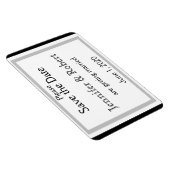 Zwart Wit Zilver Art Deco Bruiloft Save the Date Magneet (Rechterzijde)