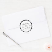 Zwart Wit Zilver Cadeau Favor Sticker Label (Envelop)