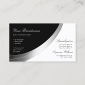 Zwart-wit zilver decor met MoMatig Visitekaartje (Achterkant)