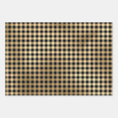 Zwart Wit Zilver Goud Plaid Inpakpapier Vel (Voorkant 3)