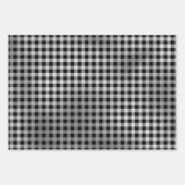 Zwart Wit Zilver Goud Plaid Inpakpapier Vel (Voorkant 2)
