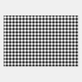 Zwart Wit Zilver Goud Plaid Inpakpapier Vel (Voorkant)