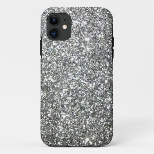 Zwart-wit "zilver" granietpatroon Case-Mate iPhone case (Achterkant)