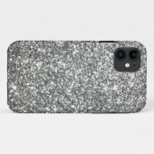 Zwart-wit "zilver" granietpatroon Case-Mate iPhone case (Achterkant (horizontaal))