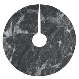 Zwart Wit & Zilver Marmer Modern Glam Modieus Kerstboom Rok