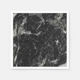 Zwart Wit & Zilver Marmer Modern Glam Servet