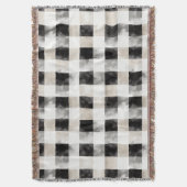 Zwart Wit Zilver Rustiek Kerstmis Deken (Voorkant Verticaal)