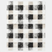 Zwart Wit Zilver Rustiek Kerstmis Fleece Deken (Voorkant)