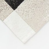 Zwart Wit Zilver Rustiek Kerstmis Fleece Deken (Hoek)