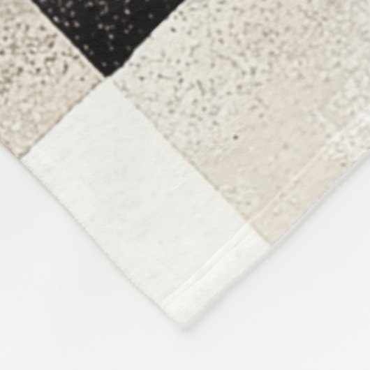 Zwart Wit Zilver Rustiek Kerstmis Fleece Deken (Hoek)