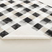 Zwart Wit Zilver Rustiek Kerstmis Sherpa Deken (3/4)