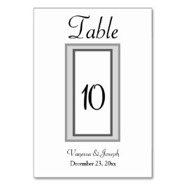 Zwart Wit Zilver Trouwtafel No. Kaarten