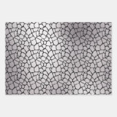 Zwart wit zilveren beschermbaars inpakpapier vel (Voorkant 3)