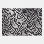 Zwart wit zilveren beschermbaars inpakpapier vel (Voorkant)