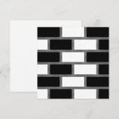 Zwart-wit zilverkleurig Tartan Gecontroleerd patro Feestdagenkaart (Voorkant / Achterkant)