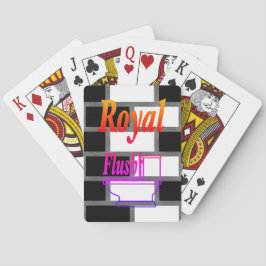 Zwart-wit zilverkleurig Tartan Gecontroleerd patro Pokerkaarten