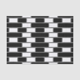 Zwart-wit zilverkleurig Tartan Gecontroleerd patro Tissuepapier