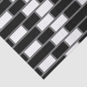 Zwart-wit zilverkleurig Tartan Gecontroleerd patro Tissuepapier (Detail)