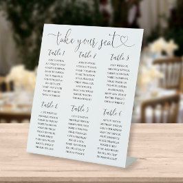Zwart-Wit zitplaatskaart tafelnummer Reclamebord Met Voetstuk